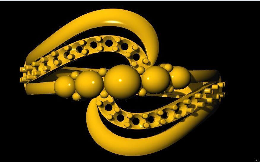 diamond ring 3dm file 3D print model_1