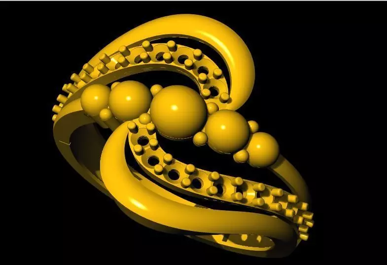 diamond ring 3dm file 3D print model_0