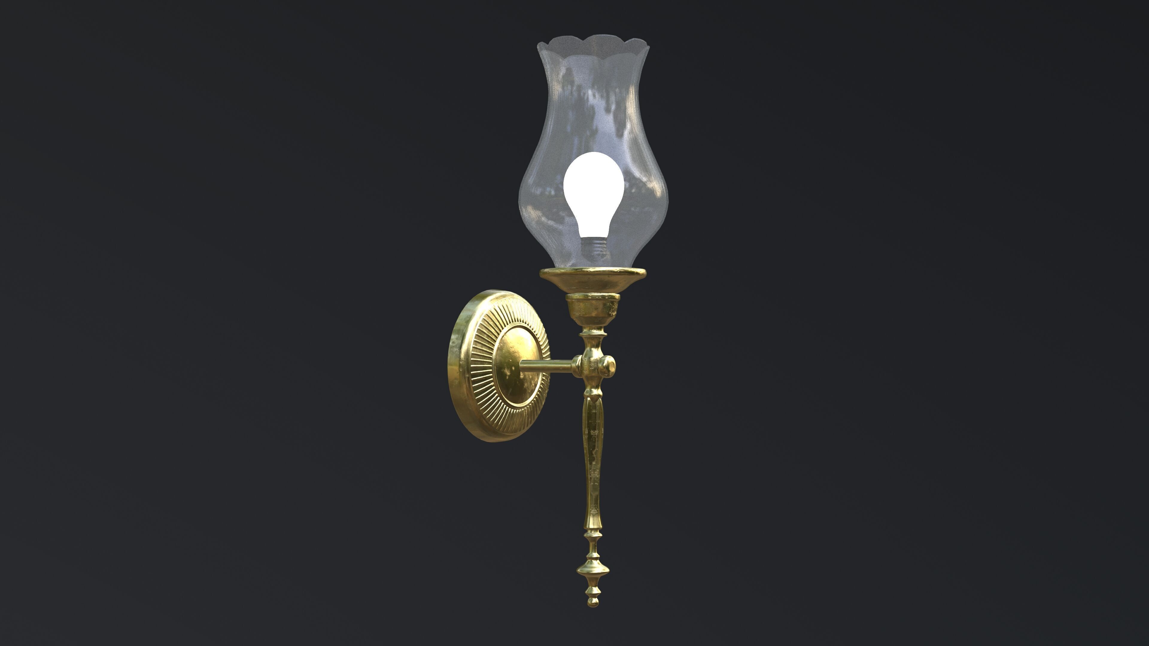 Tulip Lamp 3D Model 3D model_9