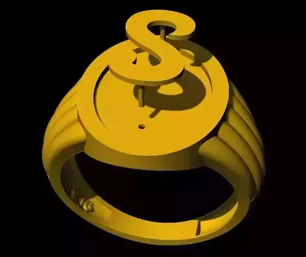 alphabet signet ring 3dm file