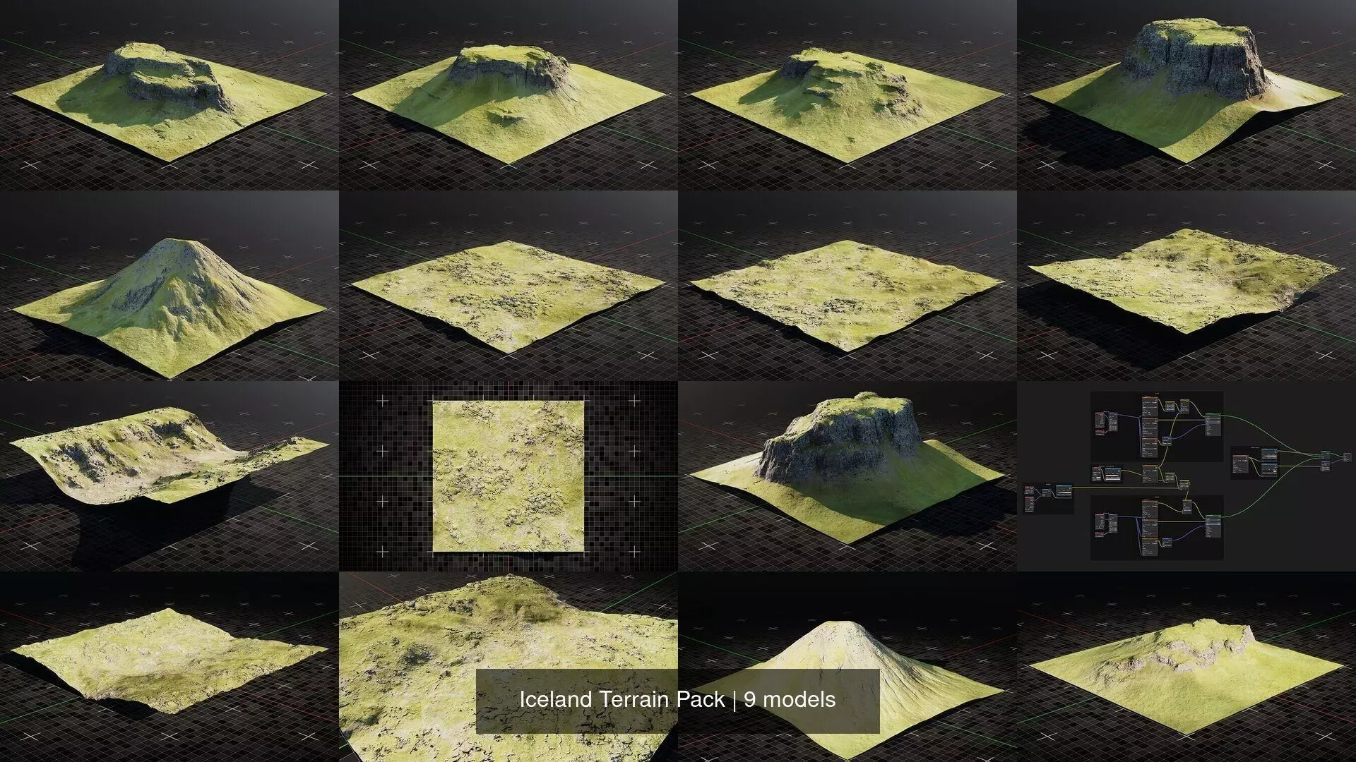 Iceland Terrain Pack 3D Model Collection_0