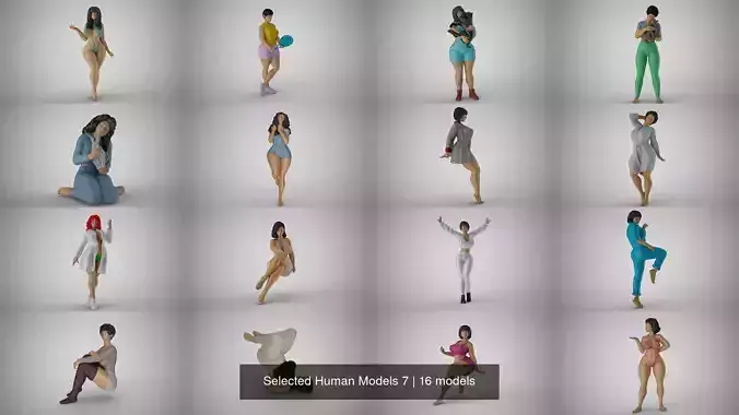 Selected Human Models 7 3D Model Collection