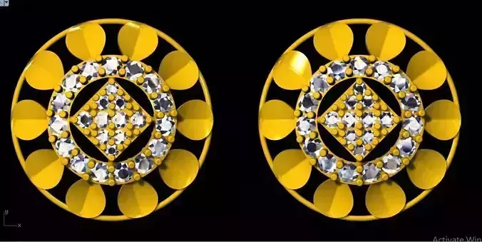 stud earrings 3dm file