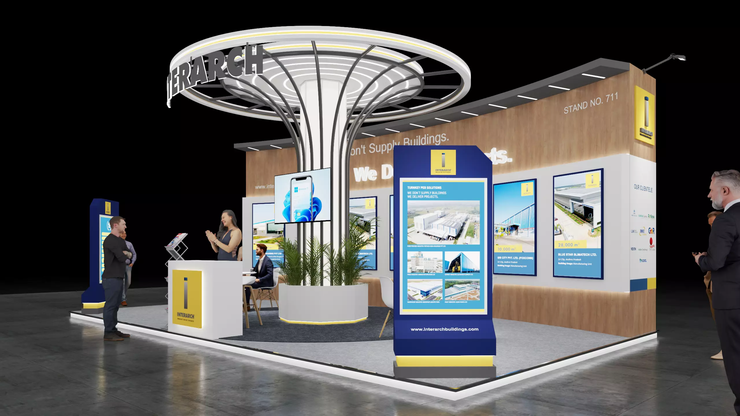 Exhibition Stand 9x5 3Sides D4V1 3D model 3D model