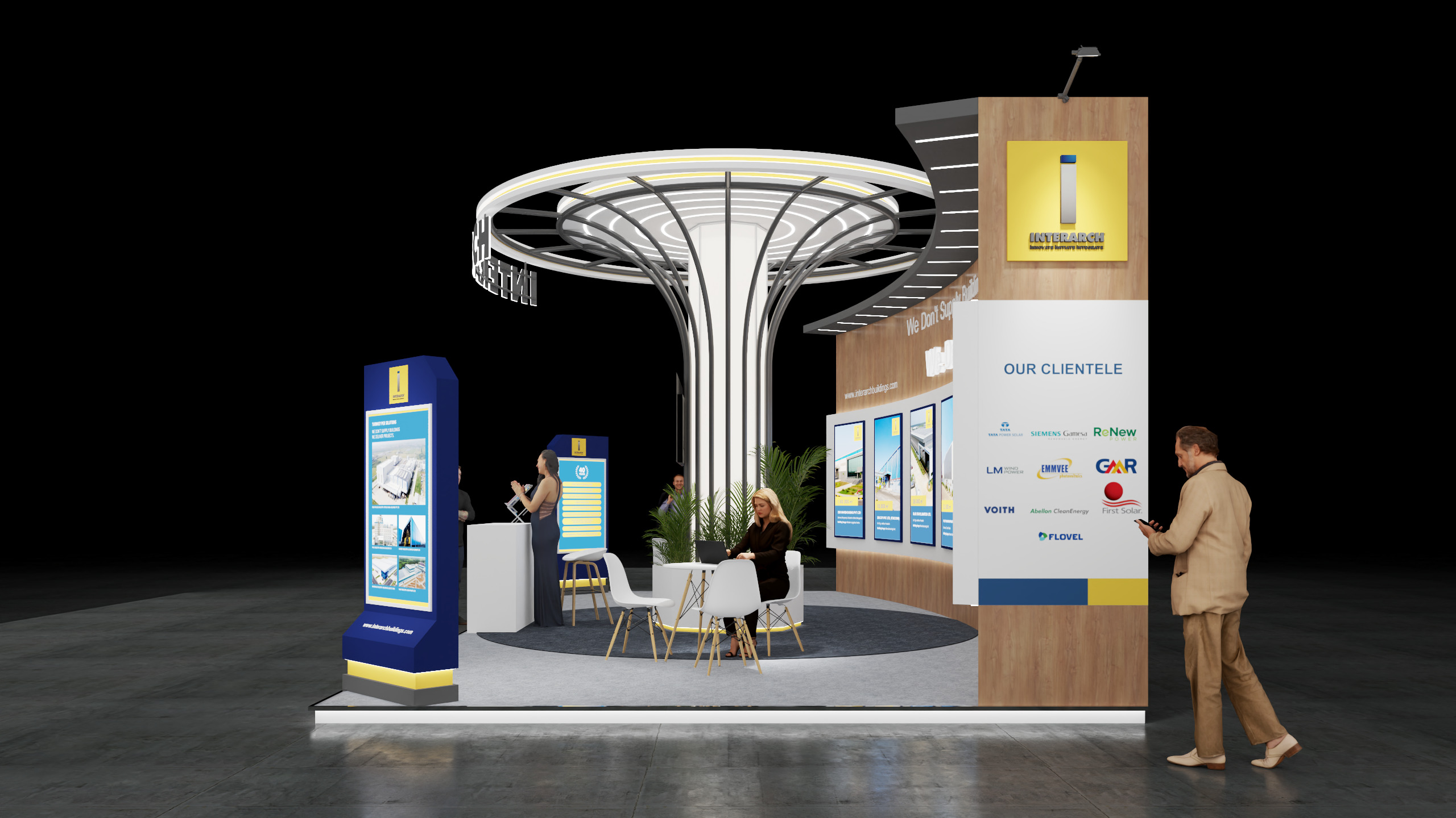 Exhibition Stand 9x5 3Sides D4V1 3D model 3D model