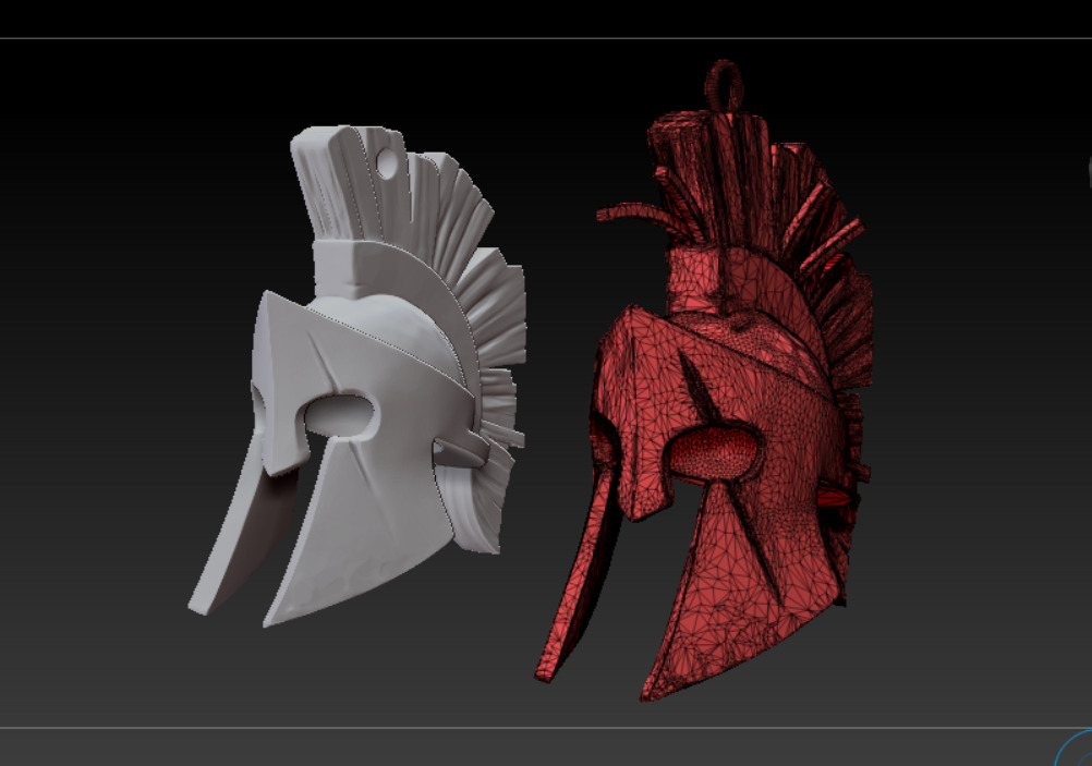 Spartan Hemlet Pendant- Dual Variant 3D Model Pack 3D print model_6
