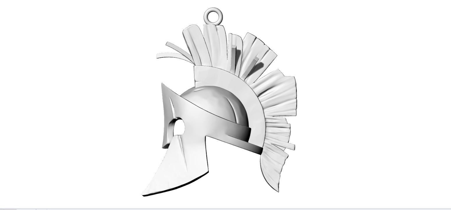 Spartan Hemlet Pendant- Dual Variant 3D Model Pack 3D print model_10