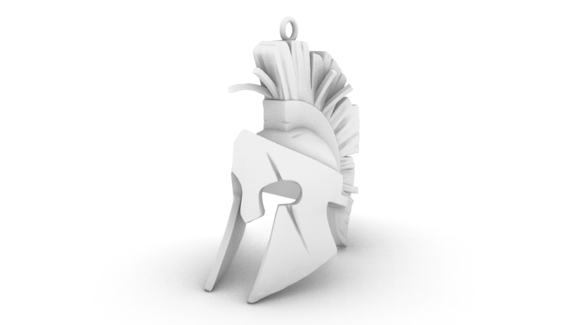 Spartan Hemlet Pendant- Dual Variant 3D Model Pack 3D print model_9