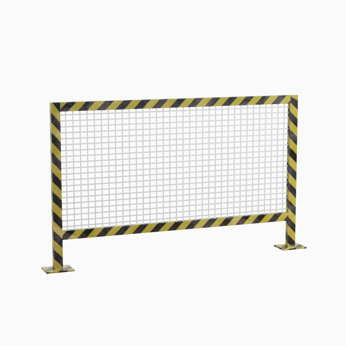 Road Barricade C 01 Low-poly 3D model_2