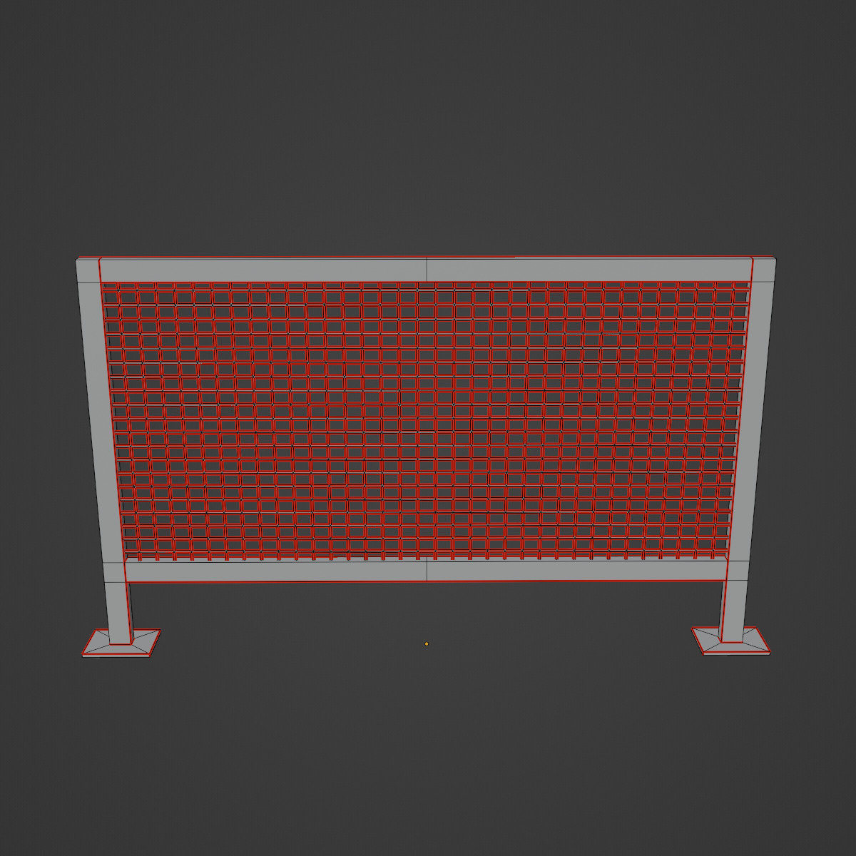 Road Barricade C 01 Low-poly 3D model_7