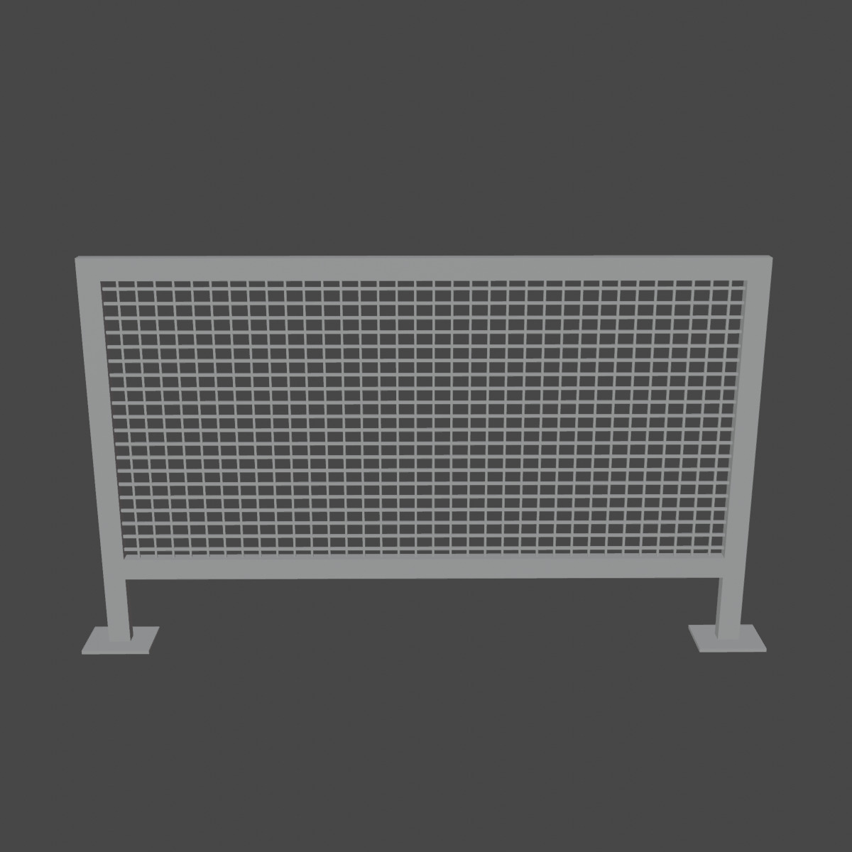 Road Barricade C 01 Low-poly 3D model_6