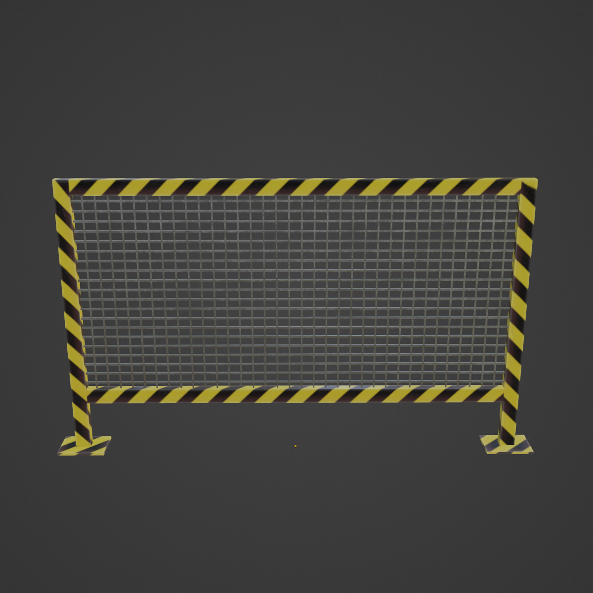 Road Barricade C 01 Low-poly 3D model_4