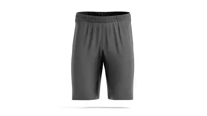 Black Sport Shorts - mens soccer short pants 3D model