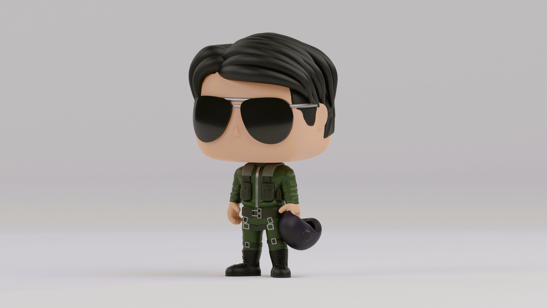 Pete Maverick Mitchell funko pop from the movie top gun 3D print model_6