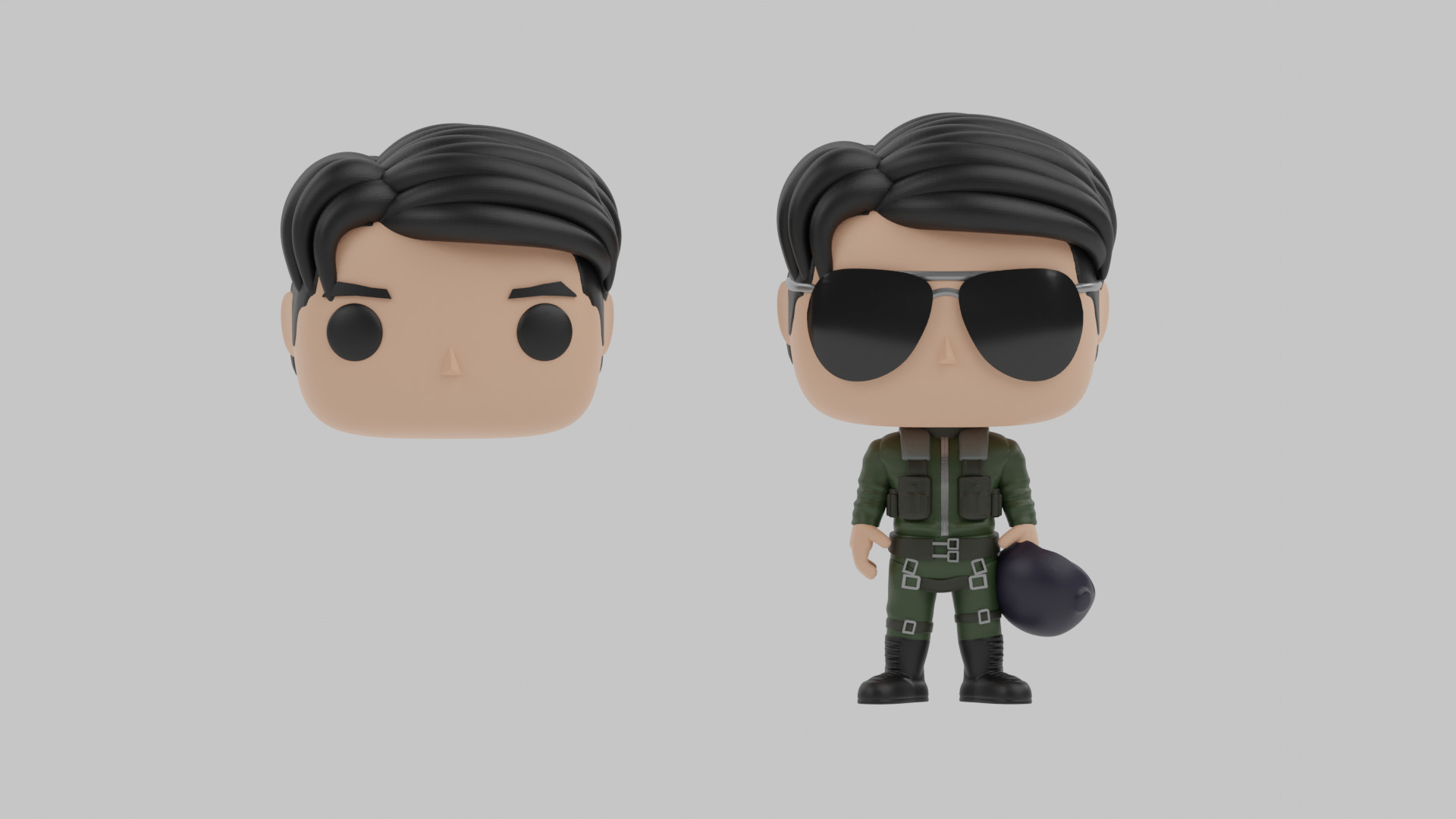 Pete Maverick Mitchell funko pop from the movie top gun 3D print model_8