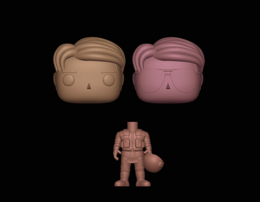 Pete Maverick Mitchell funko pop from the movie top gun 3D print model_1