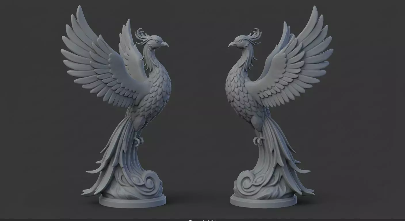 Phoenix 3D Model file DIGITAL 3D print model_0
