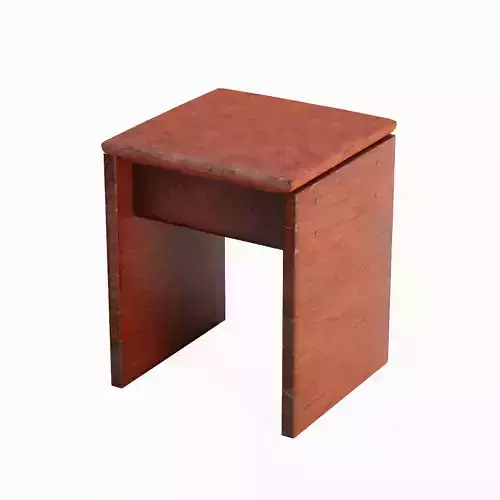 Wooden Stool A 02 Low-poly 3D model