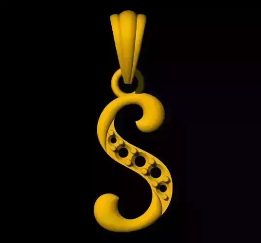 letters pendant 3dm file