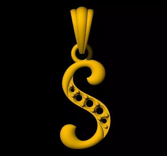 letters pendant 3dm file 3D print model