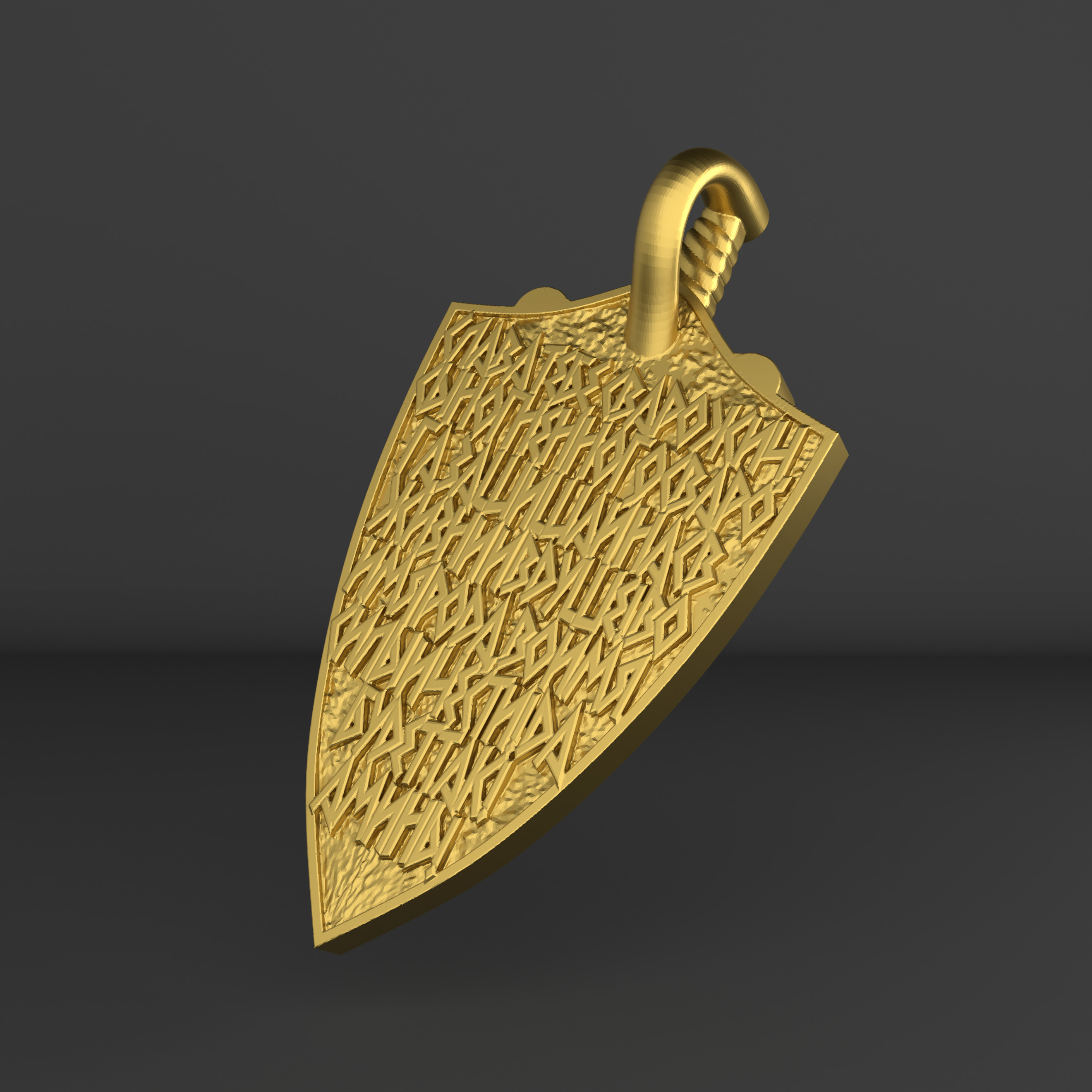 Perun Shield  3D Pendant Model 3D print model_7