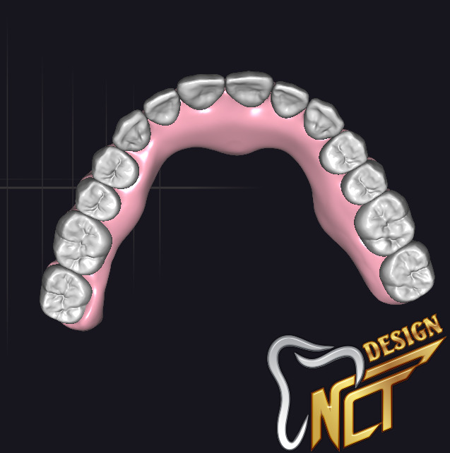 Dental Crown - Teeth upper and lower Low-poly 3D model_11