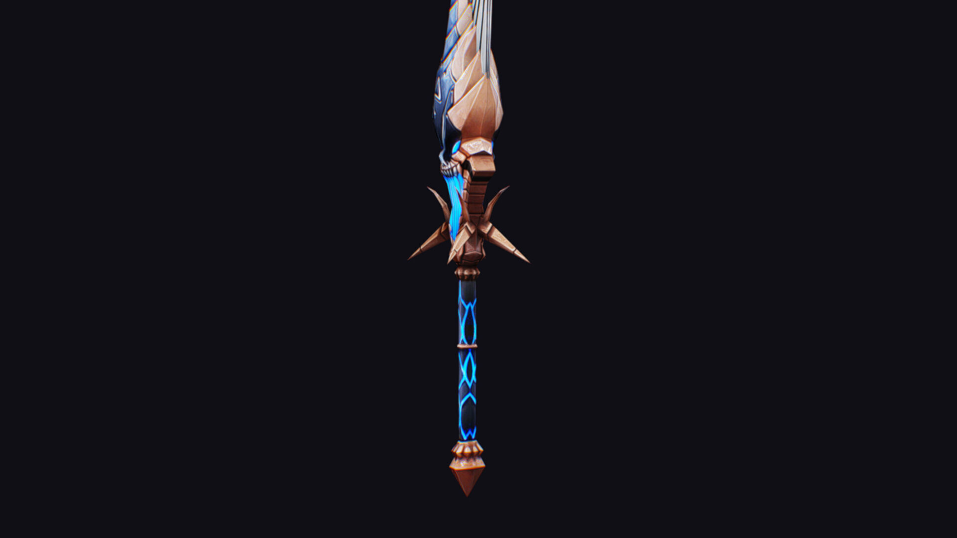 Sword Demonic Dark Saber Magical Blade Cutting Melee Rapier Low-poly 3D model_11