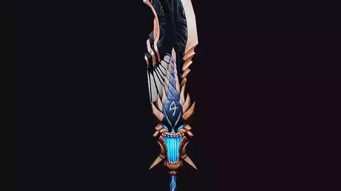 Sword Demonic Dark Saber Magical Blade Cutting Melee Rapier