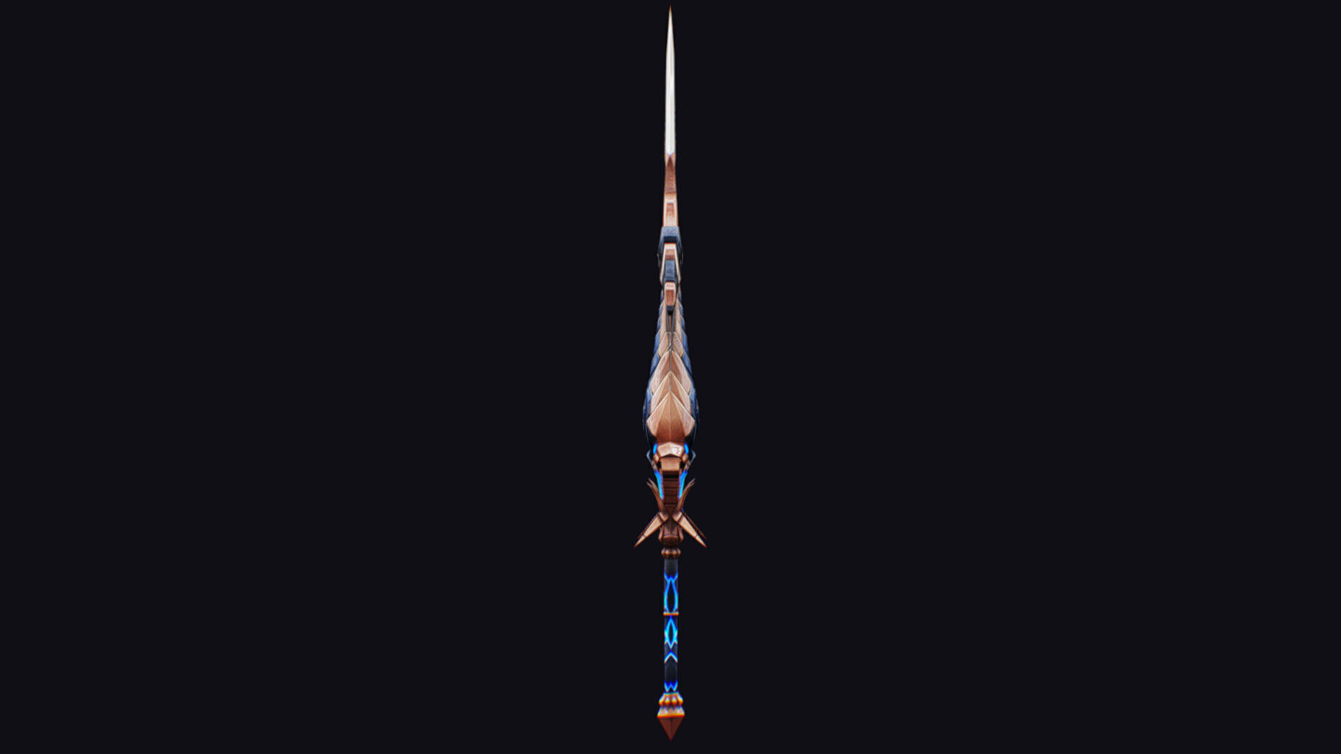 Sword Demonic Dark Saber Magical Blade Cutting Melee Rapier Low-poly 3D model_7