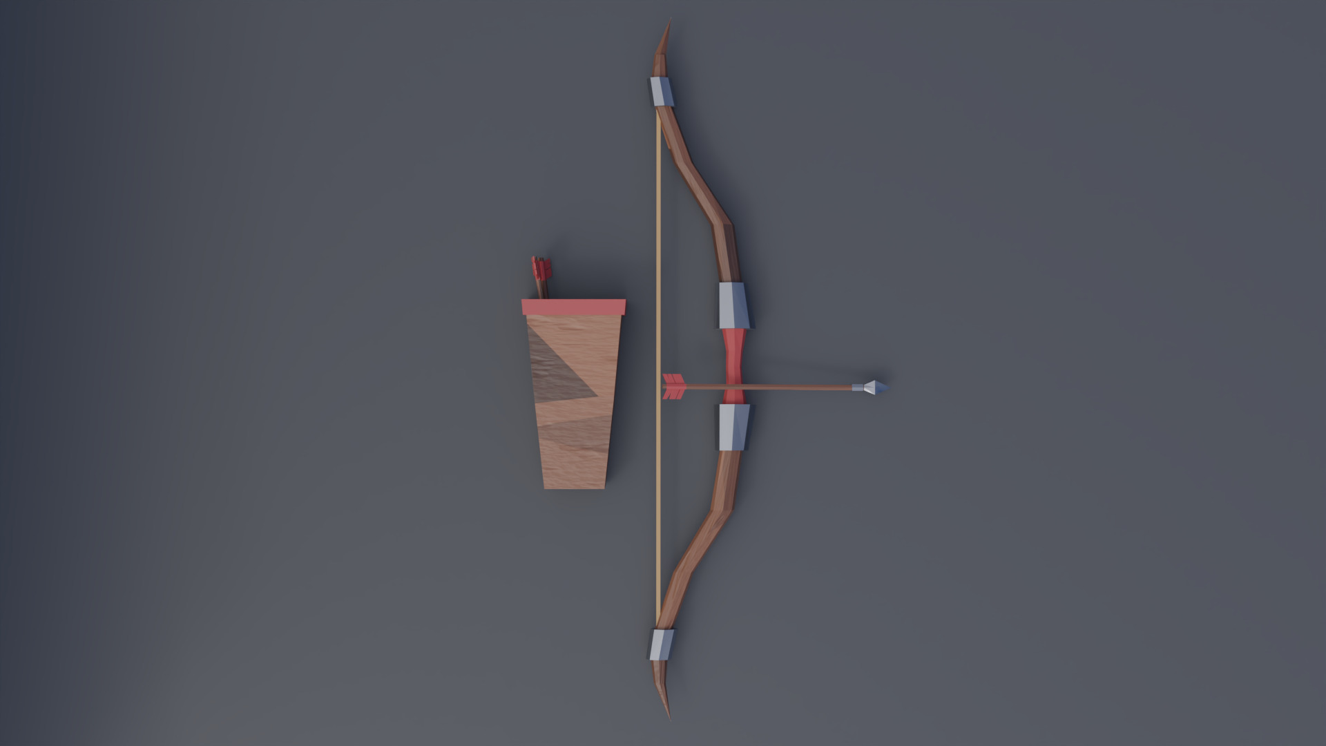 Bow - Low Poly Low-poly 3D model_1
