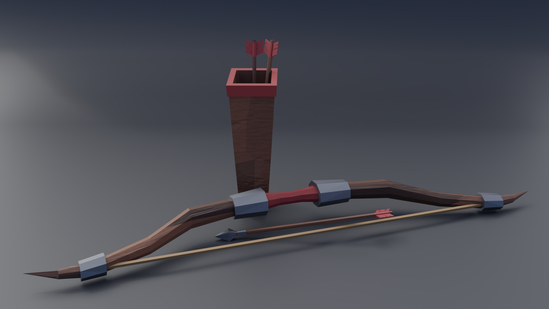 Bow - Low Poly Low-poly 3D model_2