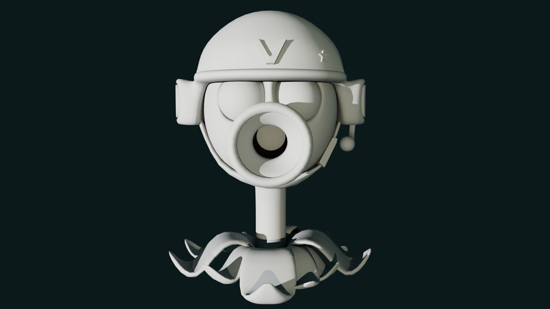 Pea Plants Vs Zombies Low-poly 3D model_3