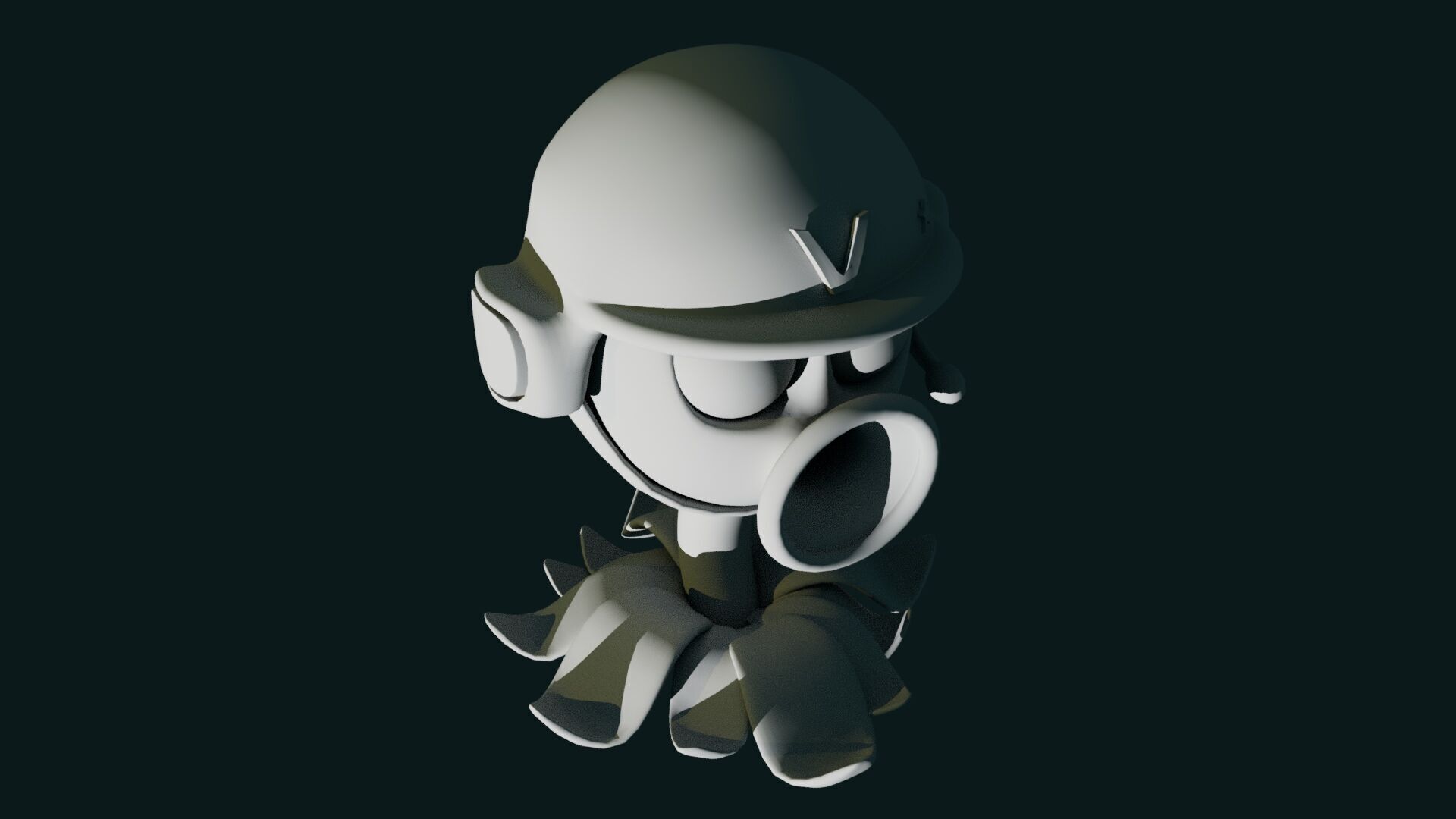 Pea Plants Vs Zombies Low-poly 3D model_4