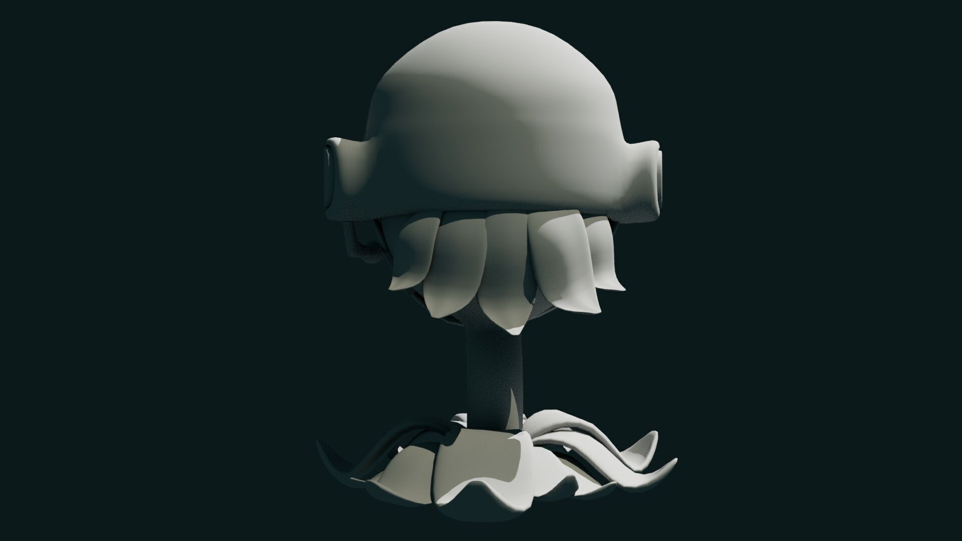 Pea Plants Vs Zombies Low-poly 3D model_1