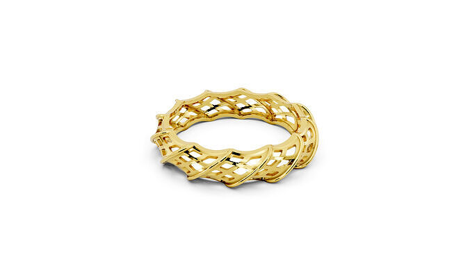 ELEGENT infinity band ring with render detail 3D print model