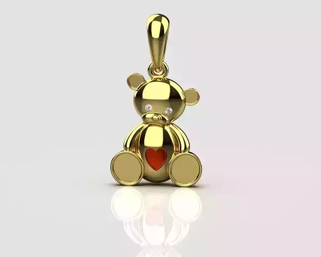 TEDDY BEAR PENDANT 3D print model