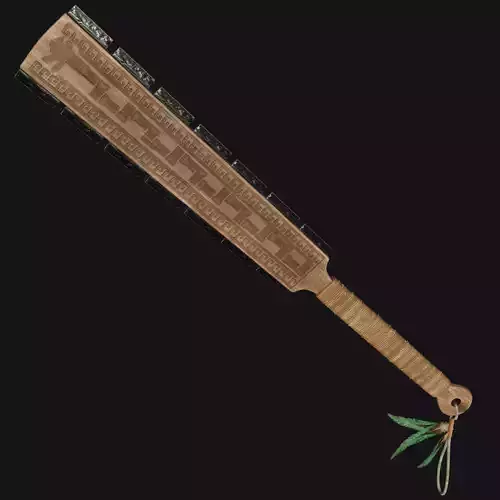 Aztec Macuahuitl Low-poly 3D model