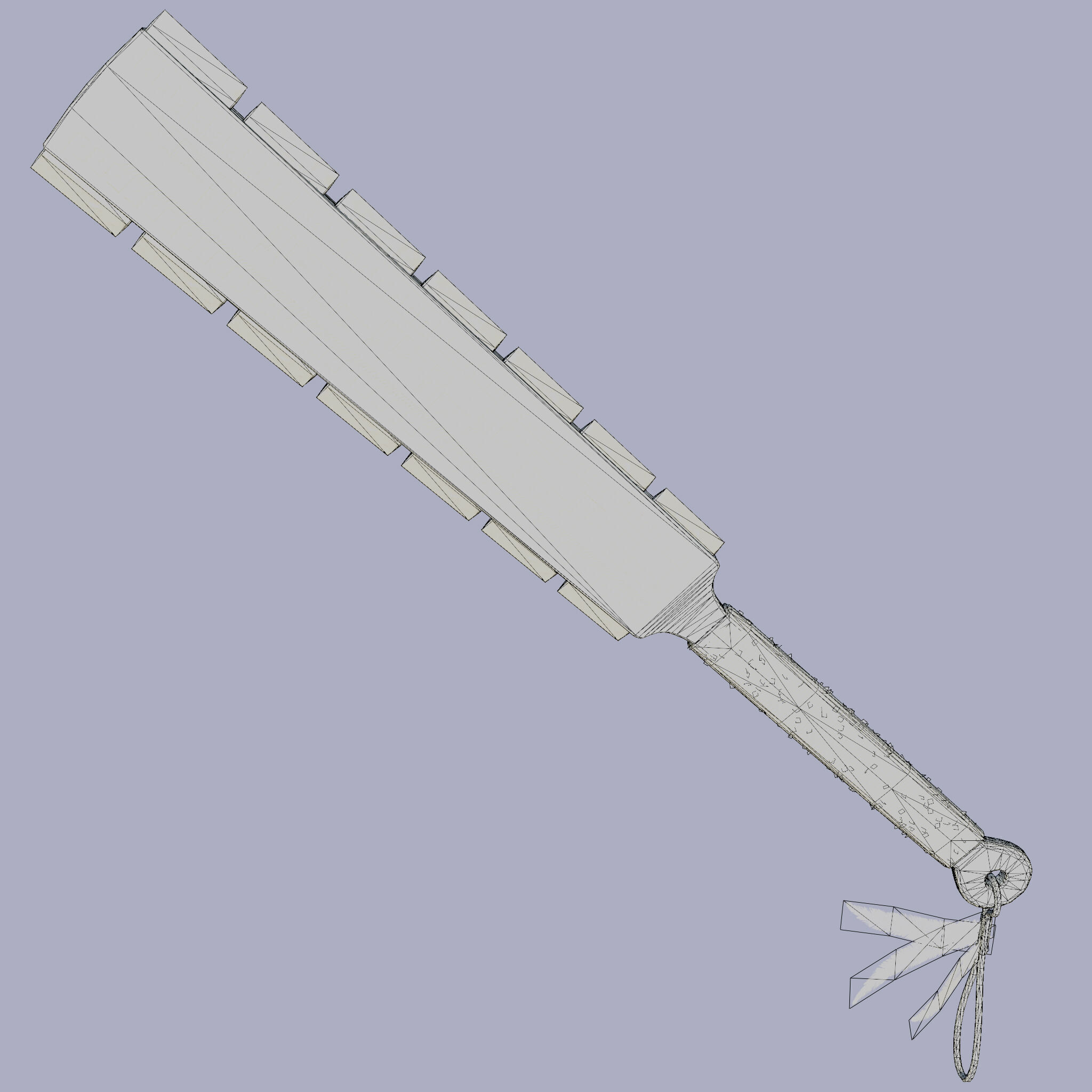 Aztec Macuahuitl Low-poly 3D model_4