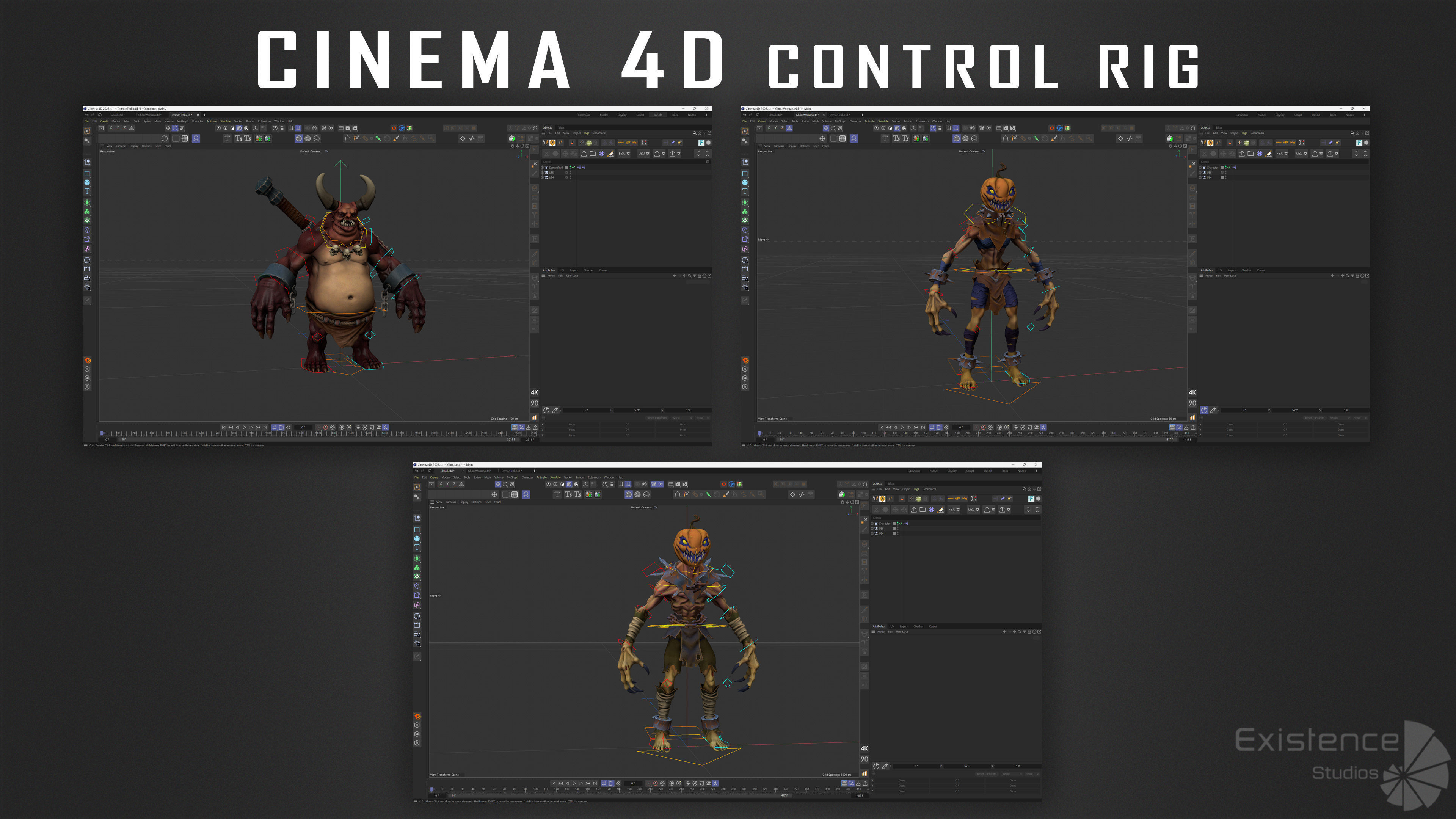 Monster Creature Pack 1 - Stylized Devils - Ghoul Demon - 64 3D Model Collection_17