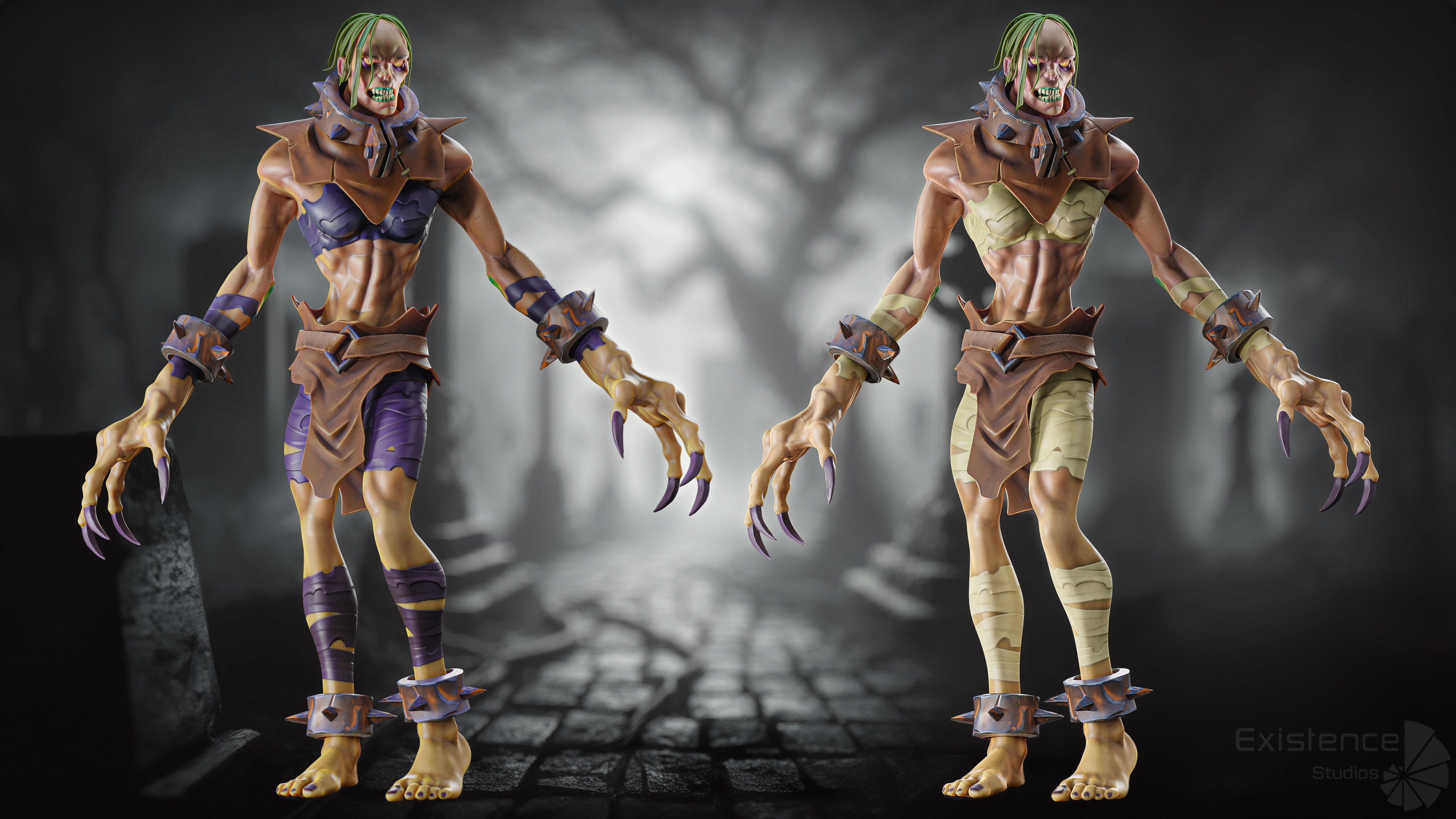 Monster Creature Pack 1 - Stylized Devils - Ghoul Demon - 64 3D Model Collection_27