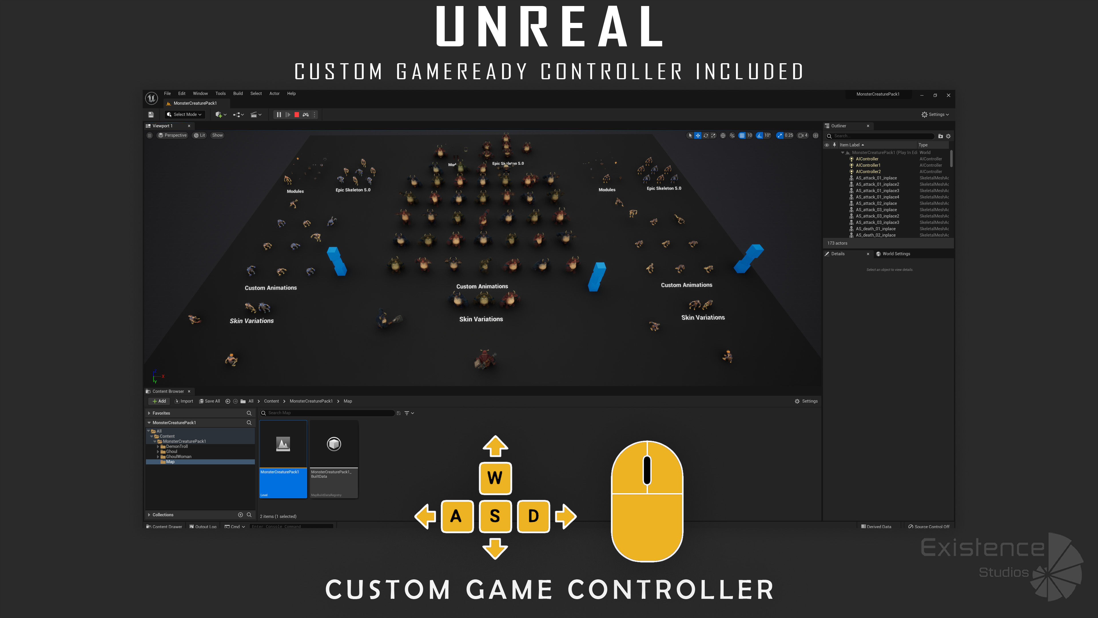 Monster Creature Pack 1 - Stylized Devils - Ghoul Demon - 64 3D Model Collection_8