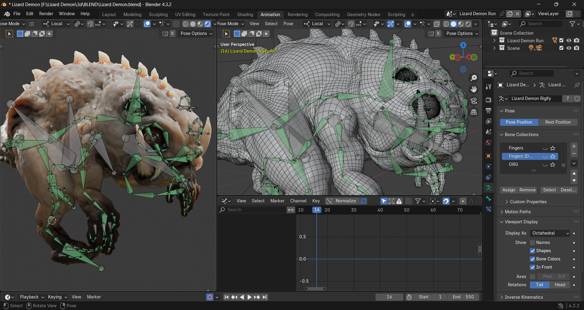 Lizard Demon Blender 3D model_39