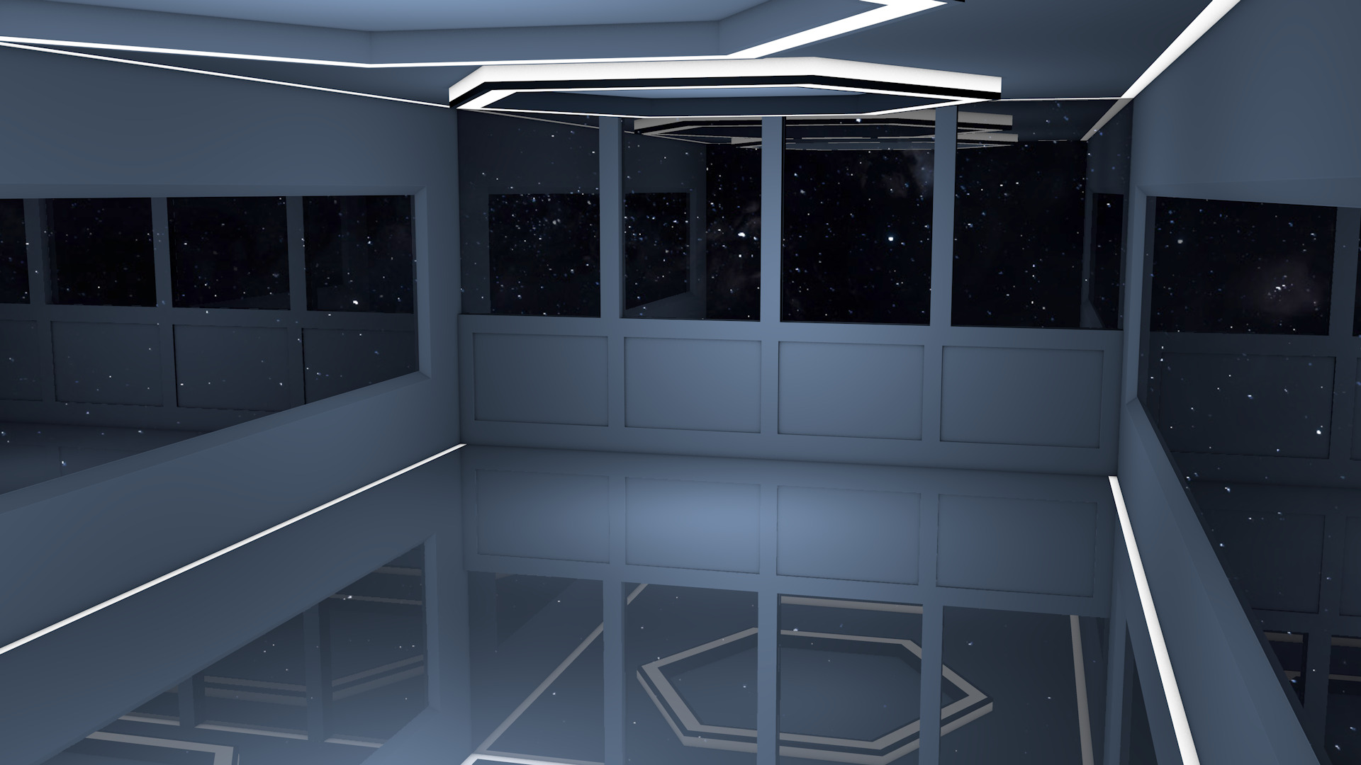 Sci Fi Room Low-poly 3D model_4