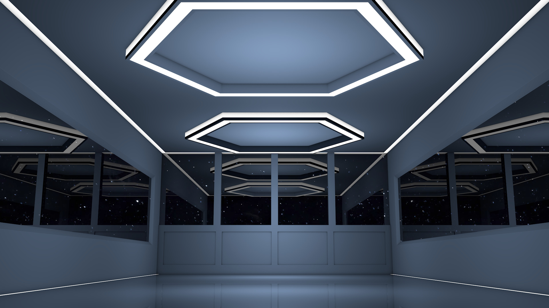 Sci Fi Room Low-poly 3D model_1