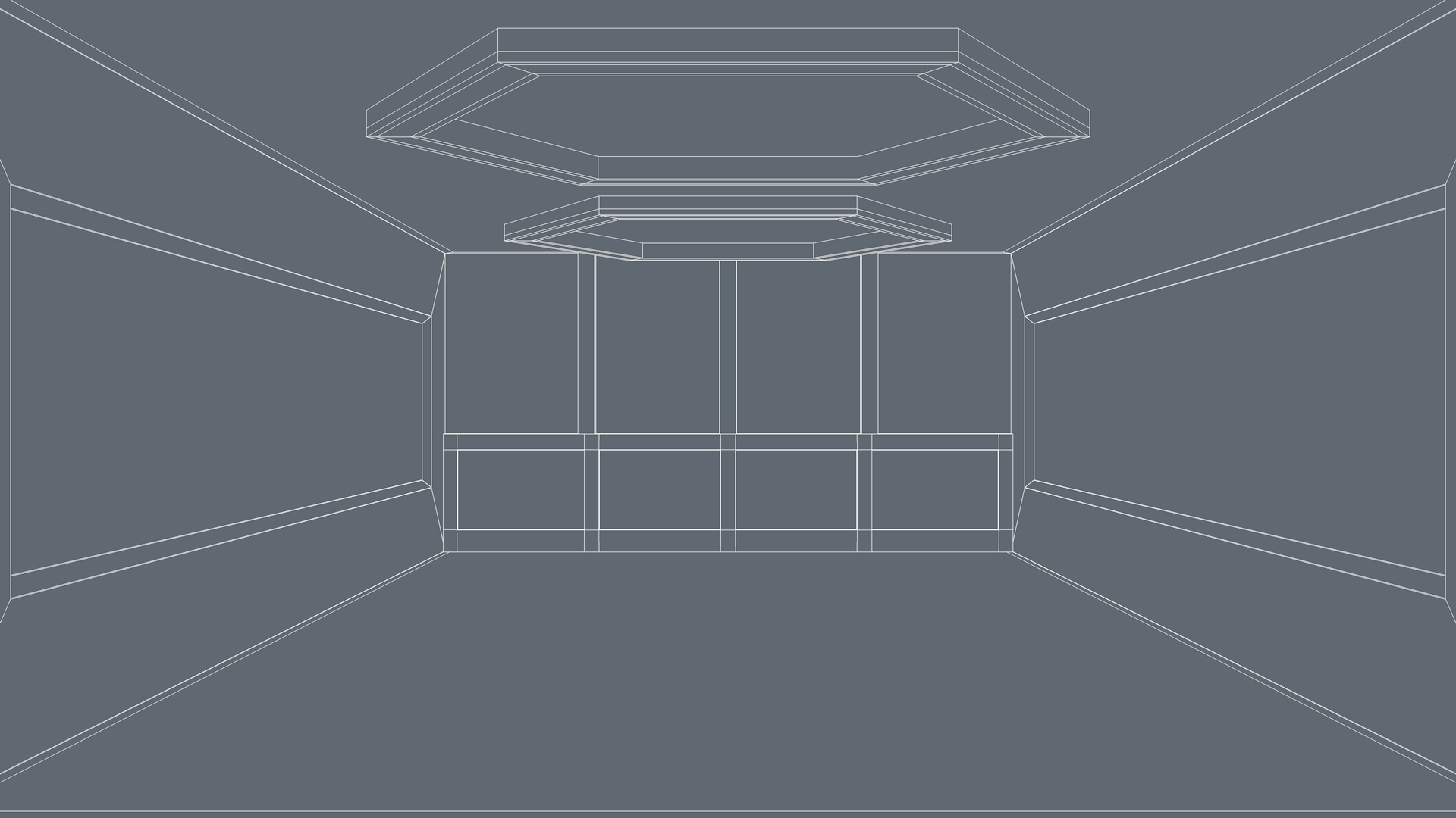 Sci Fi Room Low-poly 3D model_6