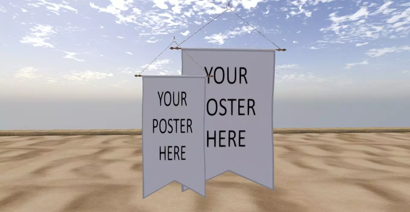 Banner with Logo Option Free 3D model_0