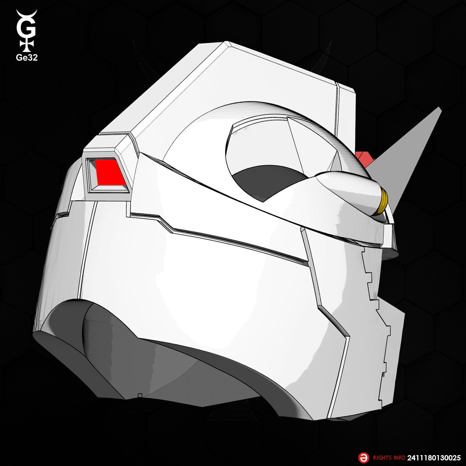 RX78-2 GUNDAM CAT - Helmet 3D print model_1