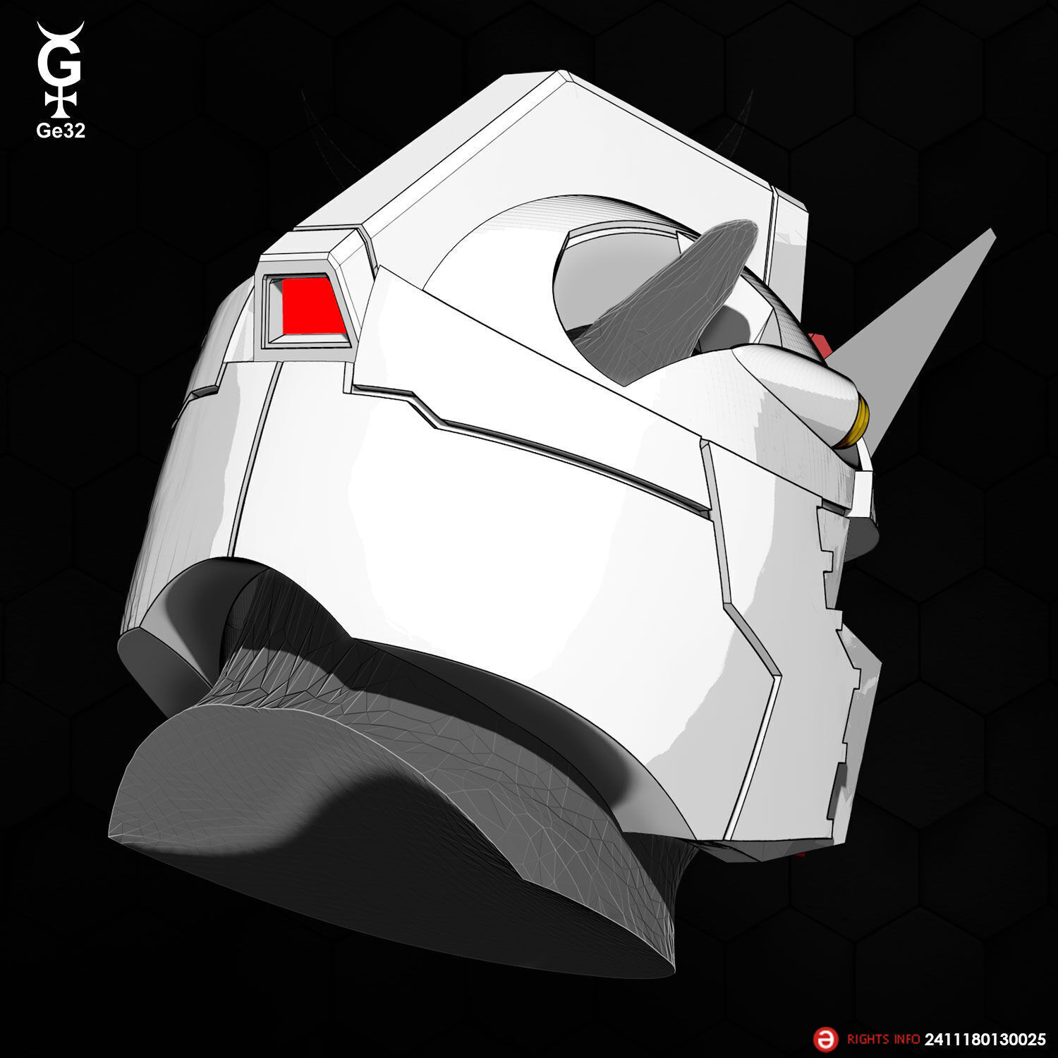 RX78-2 GUNDAM CAT - Helmet 3D print model_5