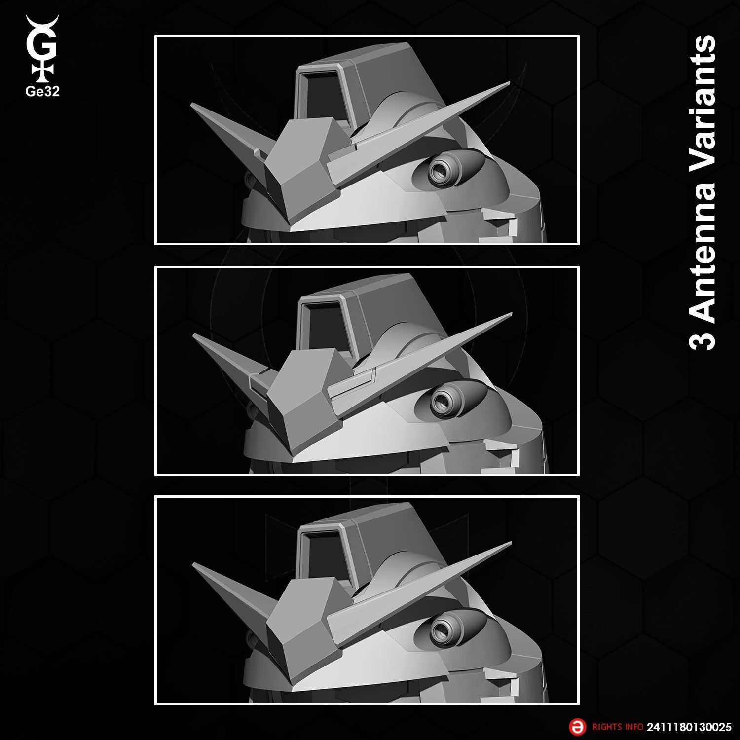 RX78-2 GUNDAM CAT - Helmet 3D print model_7