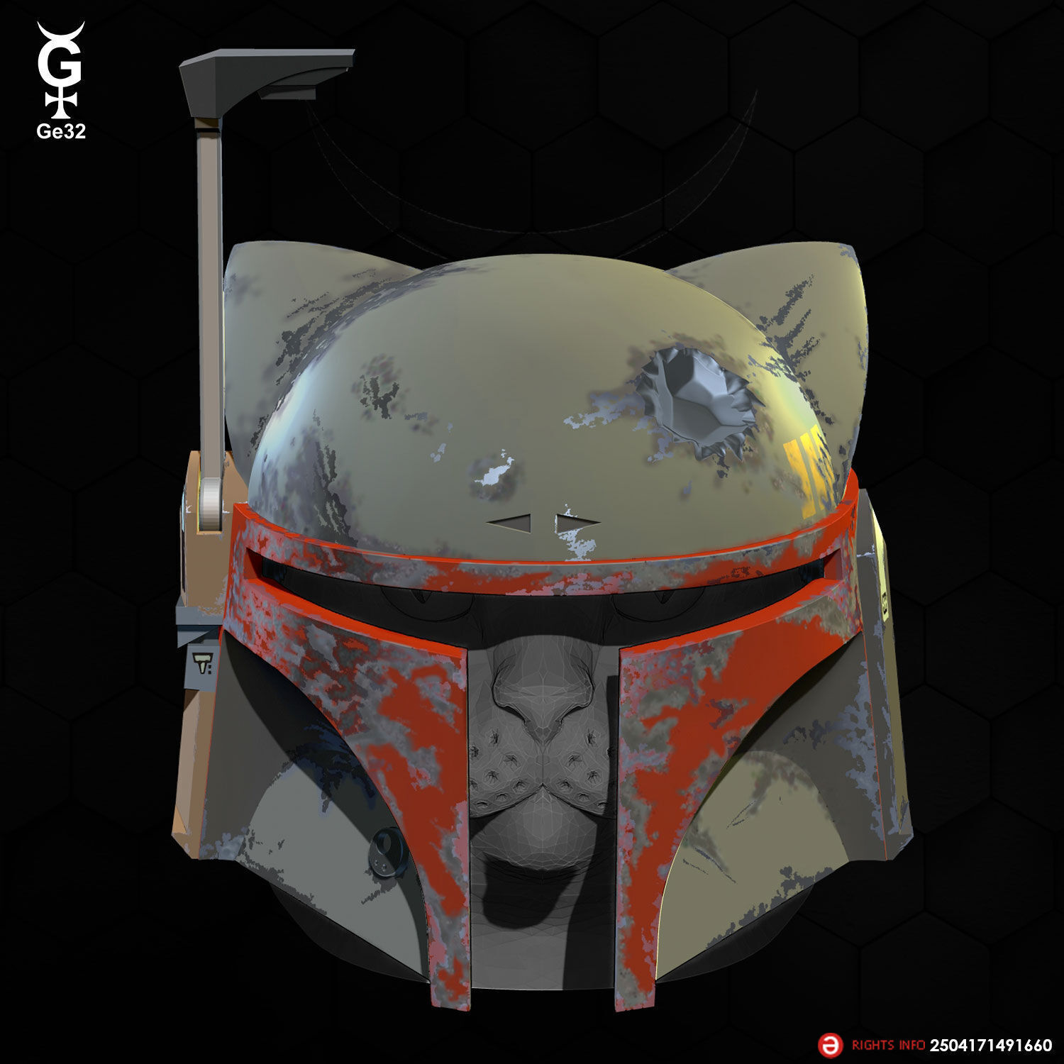 BOBA FETT CAT - Helmet 3D print model_3